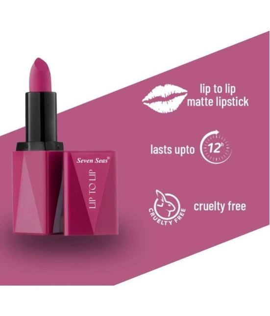 Seven Seas Lip To Lip Matte Lipstick | High Coverage | High Intensity Lipstick (Claret)