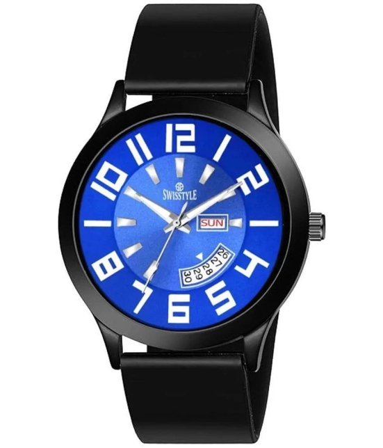 Swisstyle Black Silicon Analog Mens Watch