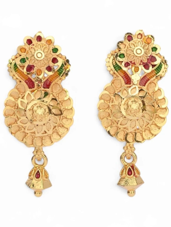 AanyaCentric Gold Chandbalis Earrings ( Pack of 1 ) - Gold