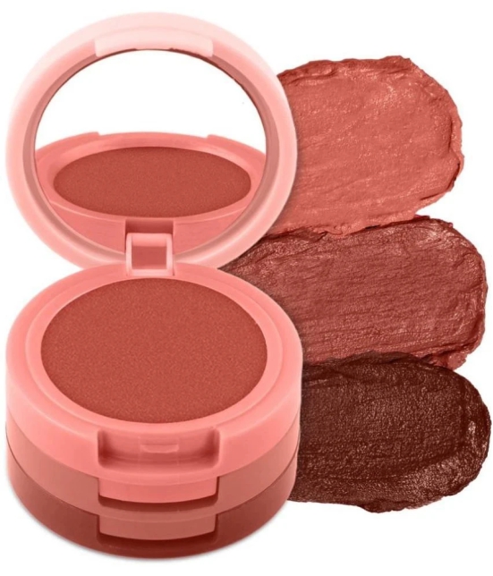 RENEE Glam Stack 3-In-1 Lip & Cheek Tint - Nude, 3 Shades in 1, Rich Creamy Natural Finish, 4.5gm