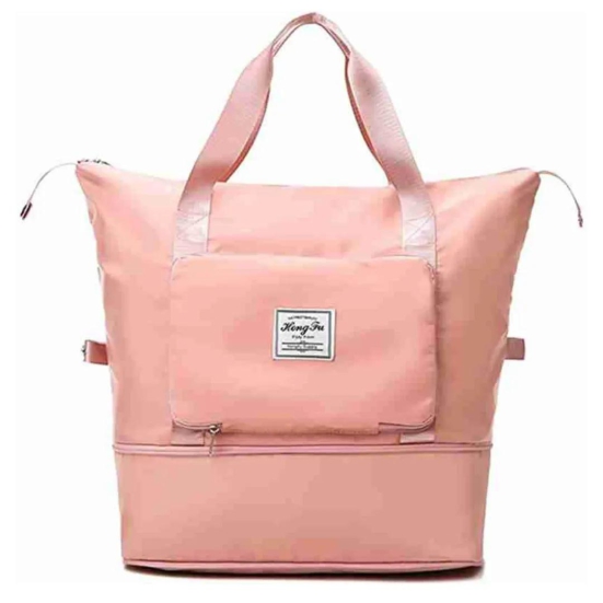 Foldable Expandable Carry Bag-Peach