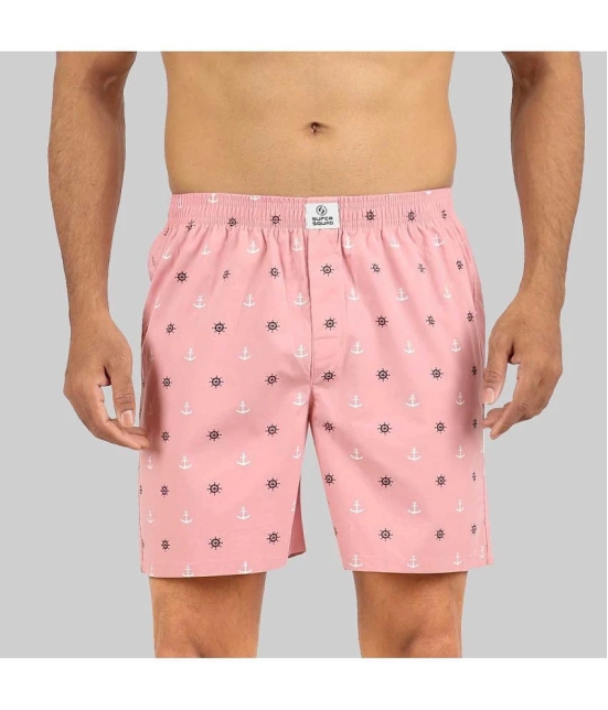 Supersquad Cotton Mens Boxer- ( Peach ) - None