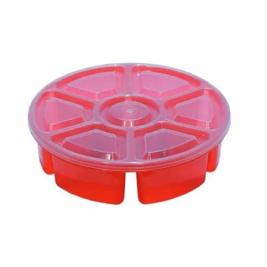 V.K. Mixi repair & spair parts  Plastic Masala Box , Air-Tight Rangoli Container 7 Sections