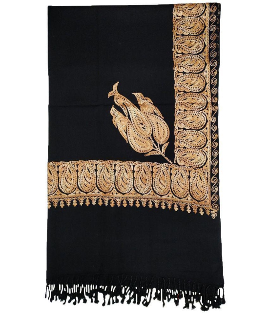 Soul Essence Black Kashmiri Shawl - Single