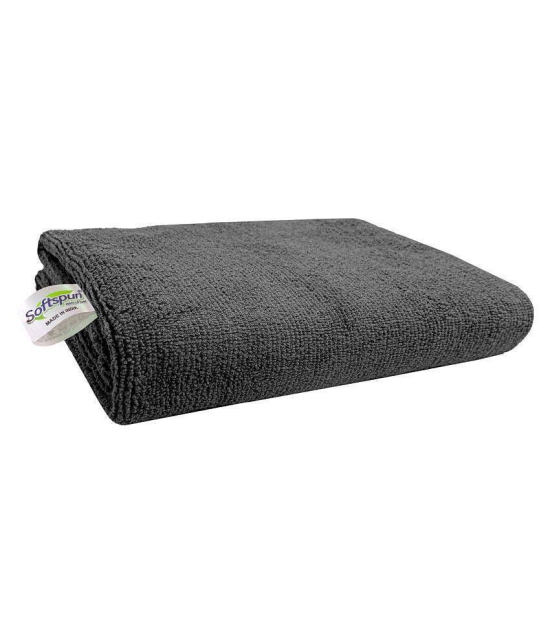 SOFTSPUN Microfiber Cloth - 1 pcs - 40x40 cms - 340 GSM Grey - Thick Lint & Streak-Free Multipurpose Cloths - Automotive Microfibre Towels for Car Bike Cleaning Polishing Washing & Detailing