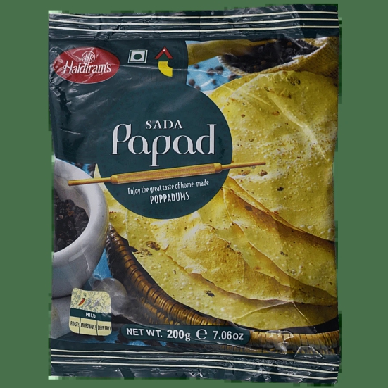 Haldiram's Papad - Sada, Del, 200 G Pouch