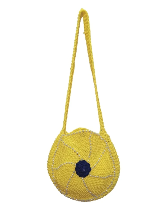 Handmade Macrame  Round Shoulder bag for Girls