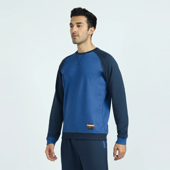 Quest French Terry Cotton-Blend Sweatshirts Atlas Blue L