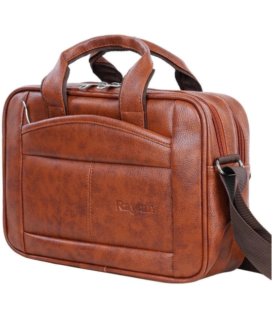 Raylan Brown Solid Messenger Bag - Brown