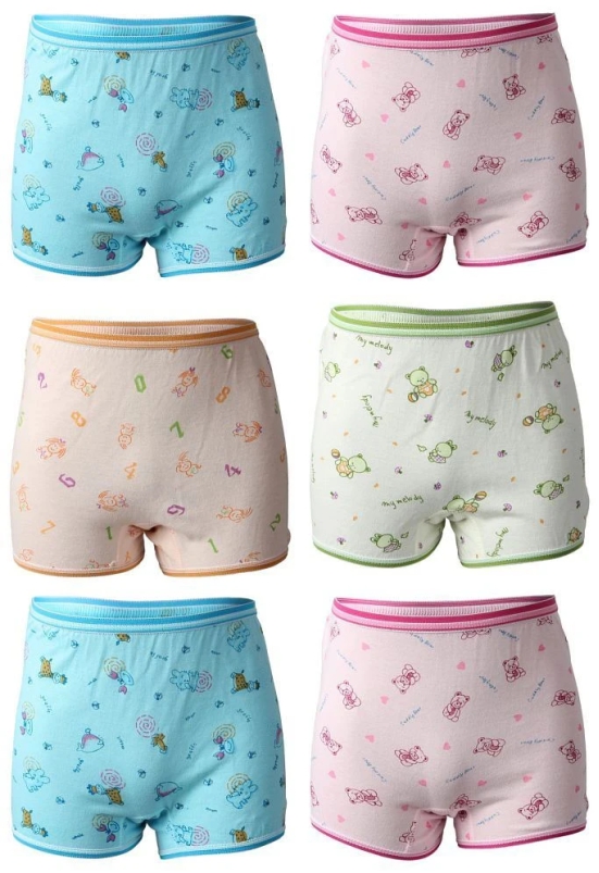 Bodycare Printed Unisex Bloomer Pack of 6 - 6-12 Months