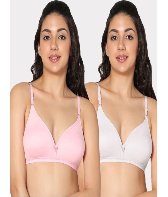 IN CARE LINGERIE - Multicolor Cotton Non Padded Women's T-Shirt Bra ( Pack of 2 ) - None