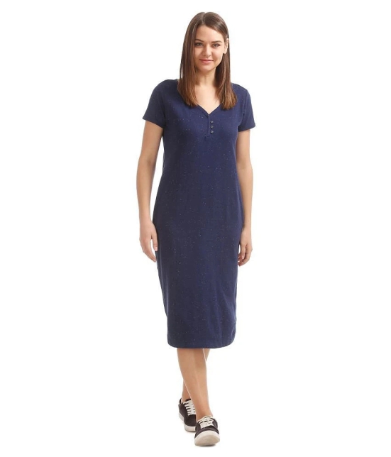 Sugr Cotton Blue Shirt Dress - S