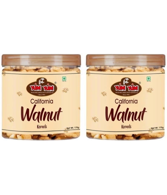 YUM YUM Premium California Walnut Kernels Akhrot Giri 350g (Pack of 2-175g Jar Each)