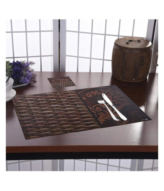 Revexo Set of 6 PVC Table Mats & Coasters - Multi