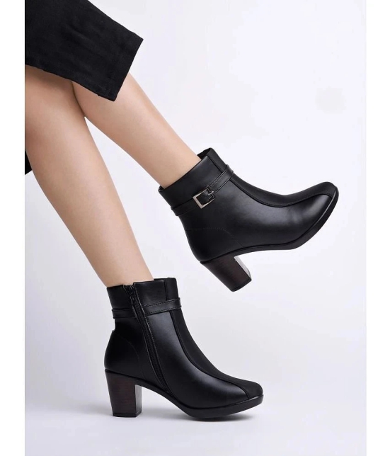 Shoetopia Black Womens Ankle Length Boots - None