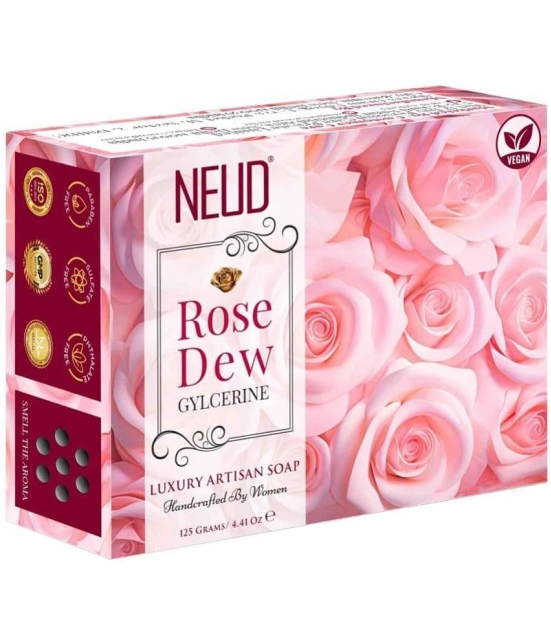 NEUD Exfoliating Rose Dew Glycerine Luxury Artisan Soap Soap for Normal Skin ( Pack of 1 )