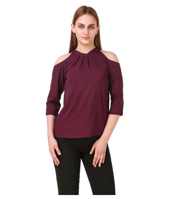 Zadmus - Wine Polyester Women's Regular Top ( Pack of 1 ) - M