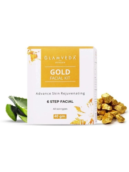 Glamveda Gold Advance Skin Rejuvenating Facial Kit | 6 Steps Facial Kit | 40gm