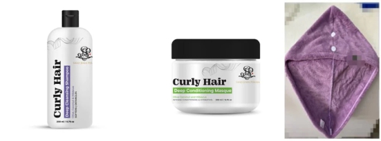 Curly Hair Routine: Shampoo, Mask, Microfiber Towel. Enriched with Olive Oil, Shea Butter, Avocado Oil. By Stylist Savio John Pereira-Curly Hair Routine: Shampoo, Mask & Microfiber Towel (Lavende