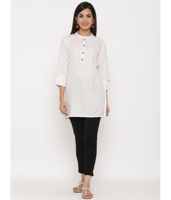 KIPEK Rayon Regular Tops - White Single - XL