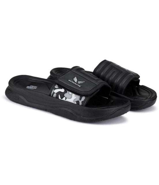 Bersache Black Mens Slide Flip Flop - None