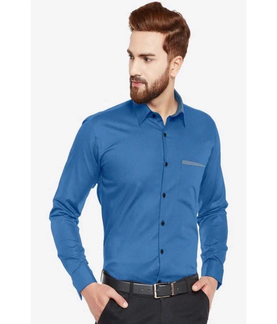 VERTUSY - Blue 100% Cotton Regular Fit Mens Casual Shirt ( Pack of 1 ) - None