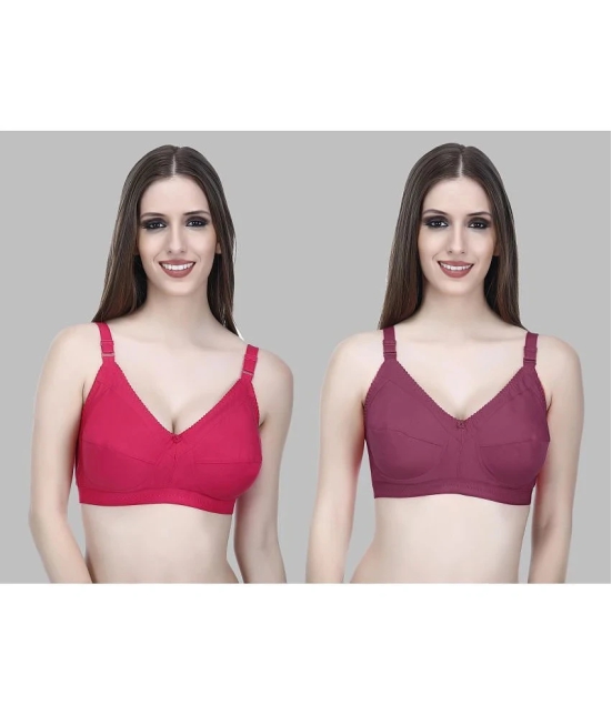 Elina Pack of 2 Cotton Non Padded Womens T-Shirt Bra ( Blue ) - None