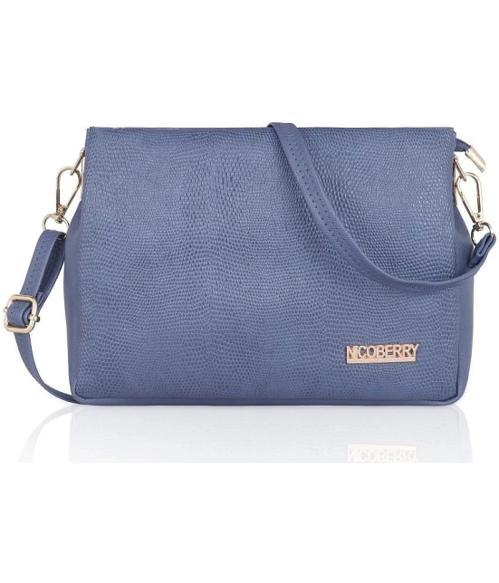 Nicoberry - Blue PU Sling Bag - Blue