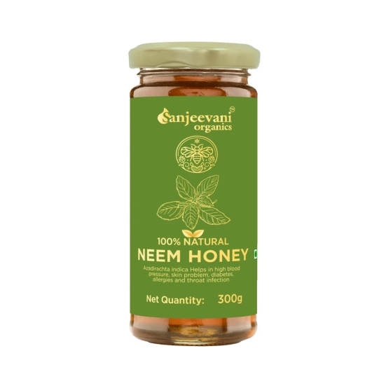 Sanjeevani 100% Natural Neem Honey | Raw Unprocessed 100% Natural Neem Honey 300g