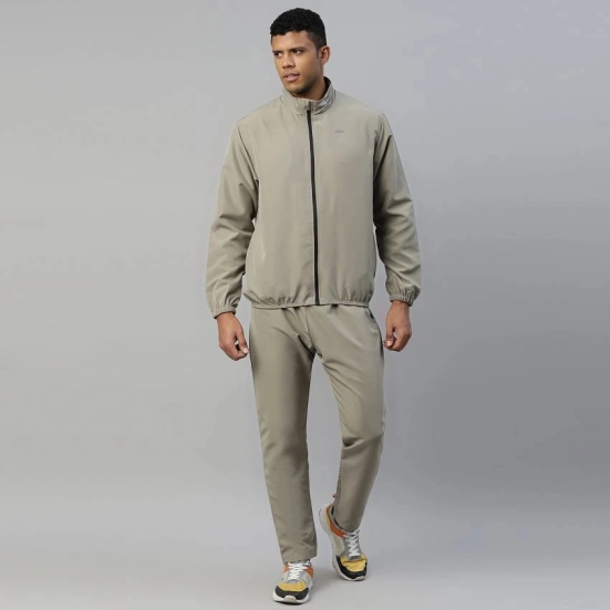 Dida Sportswear Light Grey Polyester Regular Fit Solid Mens Sports Tracksuit ( Pack of 1 ) - None