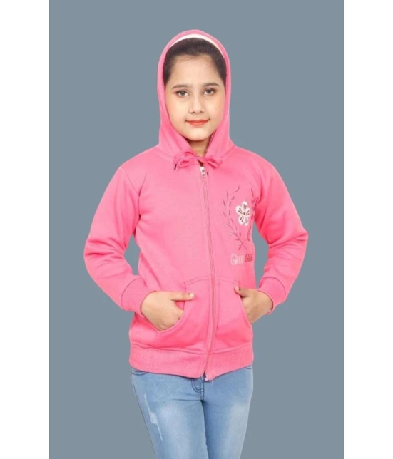 Coxxup Girls Cotton Blend Light Weight Jacket For ( Pack of 1 , Pink ) - None