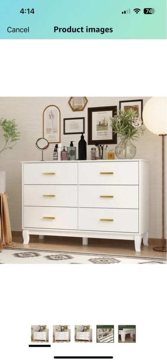 SAHIRAM CHOUDHARY;  6-Drawers Solid MDF Wood Chest of Drawers Sideboard Cabinet for Stylish Living Rooms and Bedrooms. Ideal Home Storage Solution & Decor Accent (Corey, White)