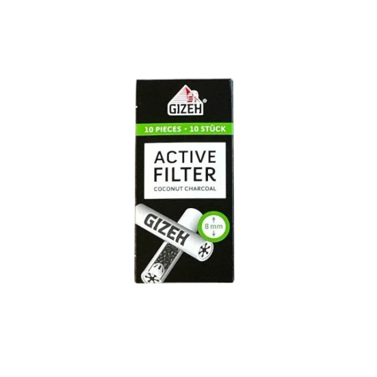 Gizeh Activated Charcoal Filter 8mm - Pack of 10