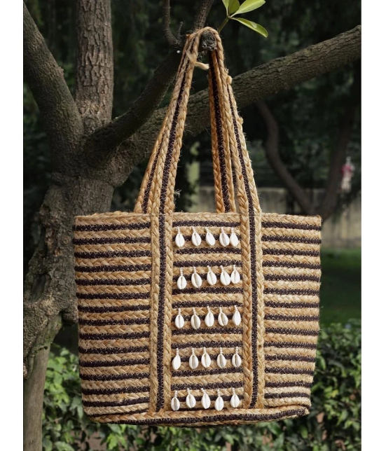 Anekaant Beige Jute Tote Bag - Beige