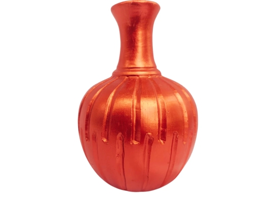 Handmade Red Clay Flower Vase