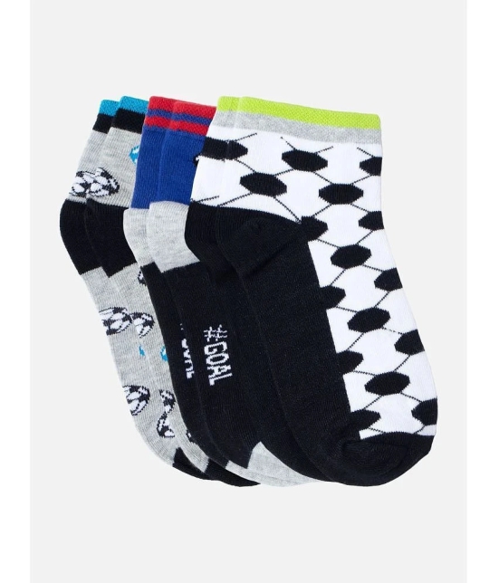 Bodycare Multicolor Cotton Blend Boys Ankle Length Socks ( Pack of 3 ) - 9-10Years