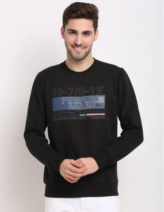 Rodamo  Men Black Printed Sweatshirt