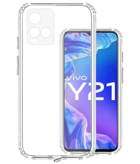 Case Vault Covers - Transparent Silicon Silicon Soft cases Compatible For VIVO Y33S ( Pack of 1 ) - Transparent