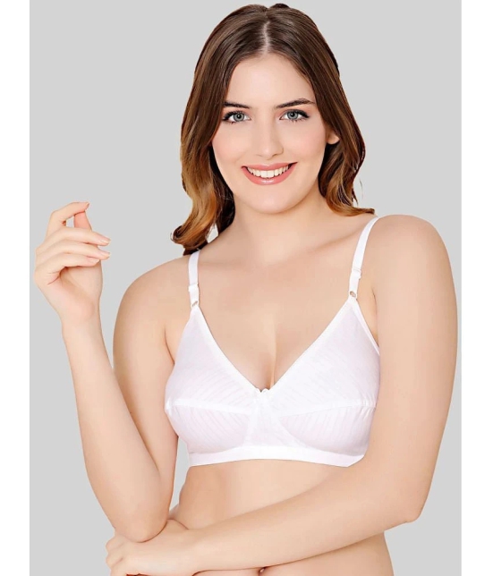 Bodycare White Cotton Blend Non Padded Womens Everyday Bra ( Pack of 1 ) - None