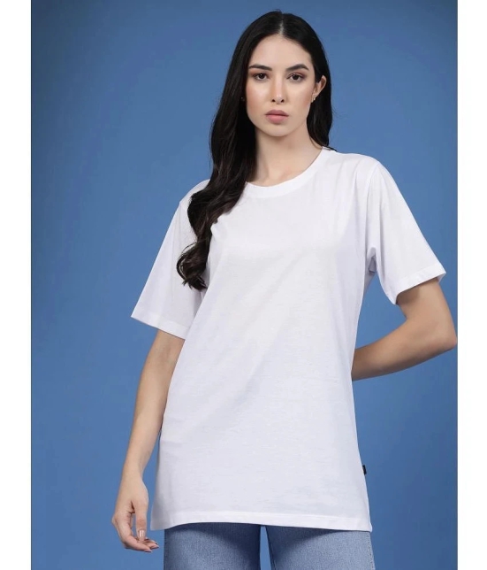 Rigo - White Cotton Loose Fit Womens T-Shirt ( Pack of 1 ) - None