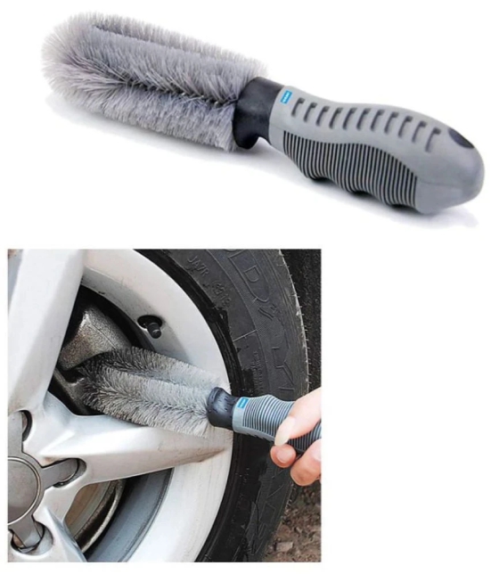 HOMETALES - Car Wheel Rim Brush Hub Clean Wash Useful Brush Car Truck Motorcycle Bike Washing Cleaning Tool for car accessories (Pack of 1)