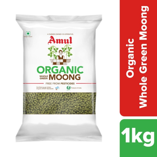 AMUL ORGANIC WHOLE MOONG DAL