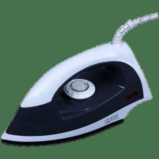 Croma 1100 Watts Dry Iron (Weilburger Dual Coat Soleplate, White)