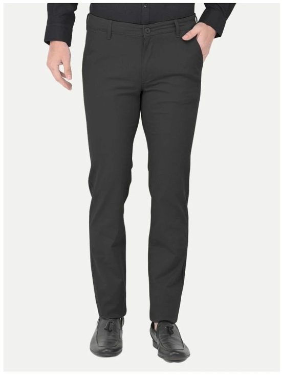 Rad Prix Regular Flat Mens Chinos - Black ( Pack of 1 ) - None