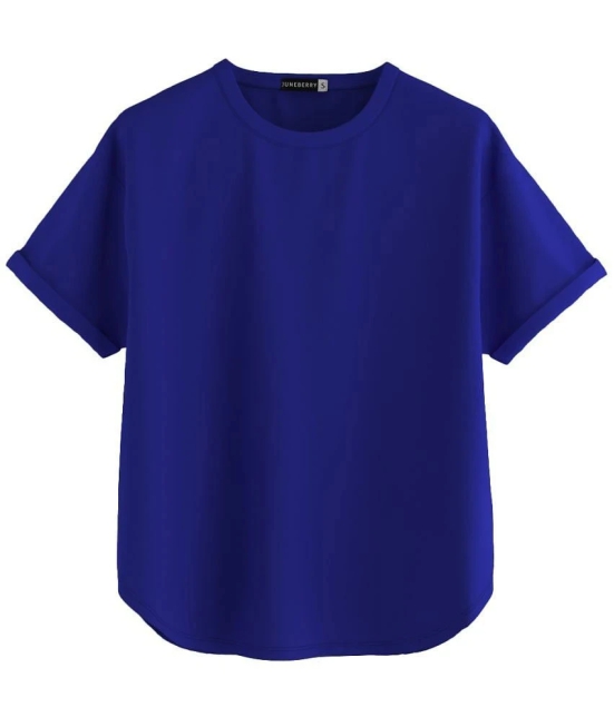 JUNEBERRY Blue Cotton Womens T-Shirt ( Pack of 1 ) - None