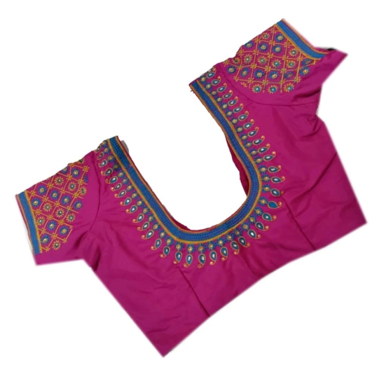 Pink Georgette Embroidery Work Blouse