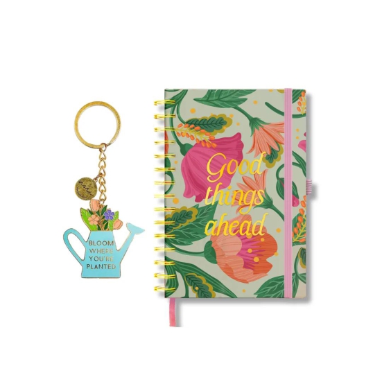 Undated Planner and Keychain Duo 2024-The Best is yet to come Undated Planner / Bloom keychain