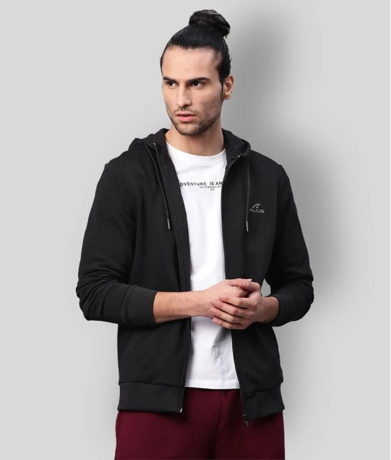 Alcis -  Black Cotton Mens Gym Jacket ( Pack of 1 ) - L