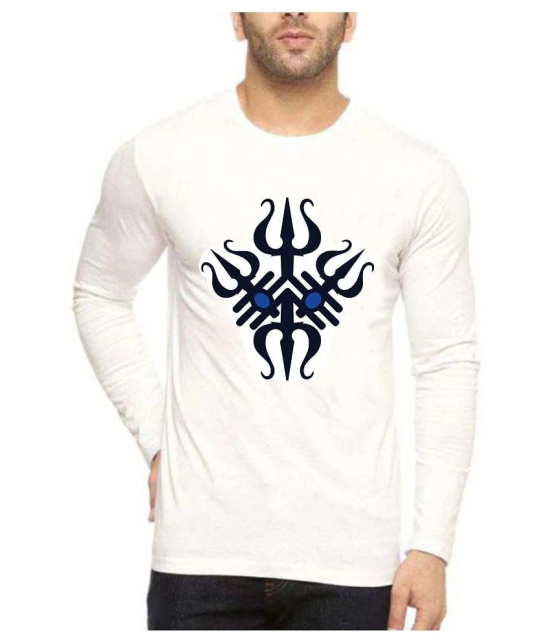 British Terminal White Lord Shiva Mahadev Mahakaal Bholenath Trishul T-Shirt - None