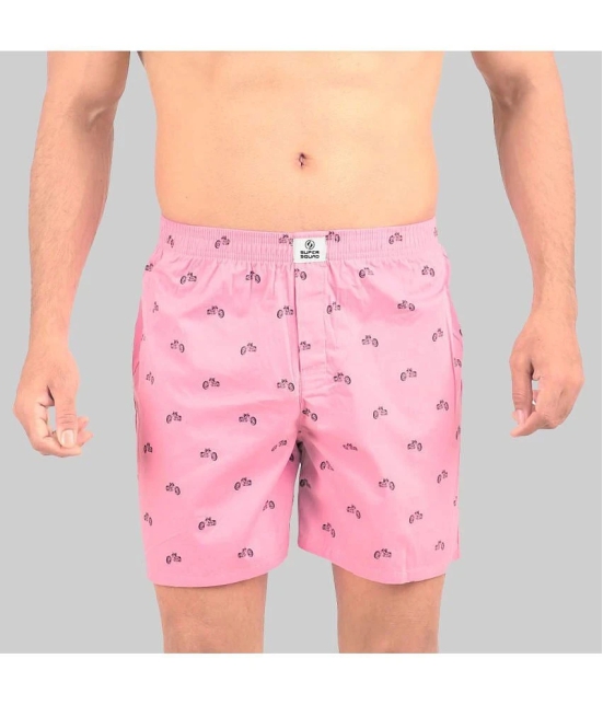 Pink Cotton Mens Boxer- ( Pack of 1 ) - None